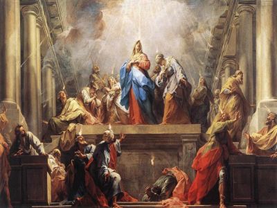 Holy Spirit descends on the disciples at the Pentecost